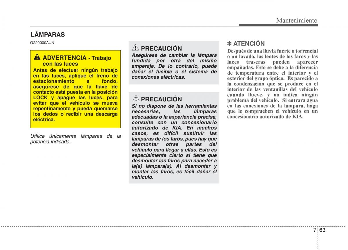 KIA Soul II 2 manual del propietario / page 374