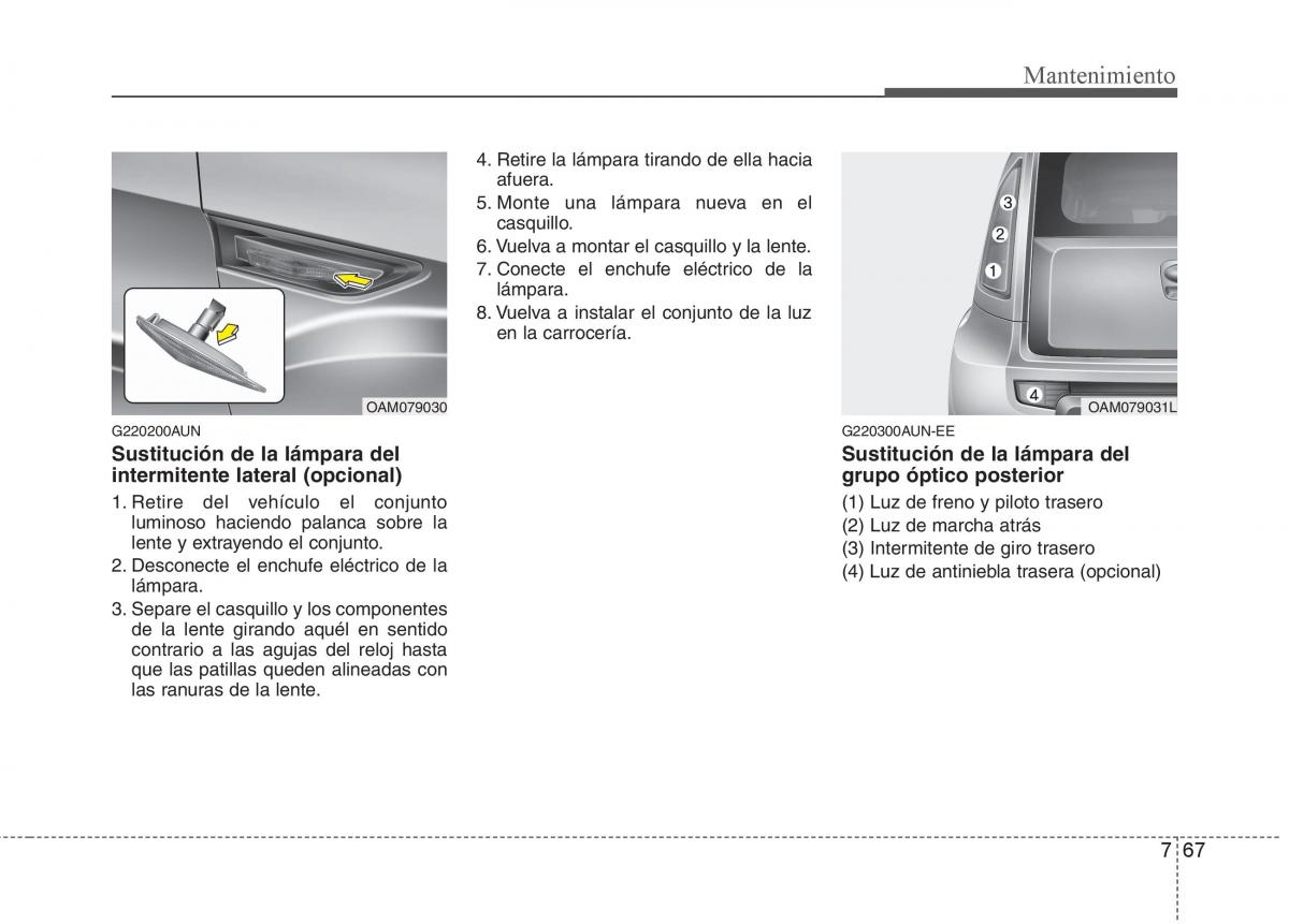 KIA Soul II 2 manual del propietario / page 378