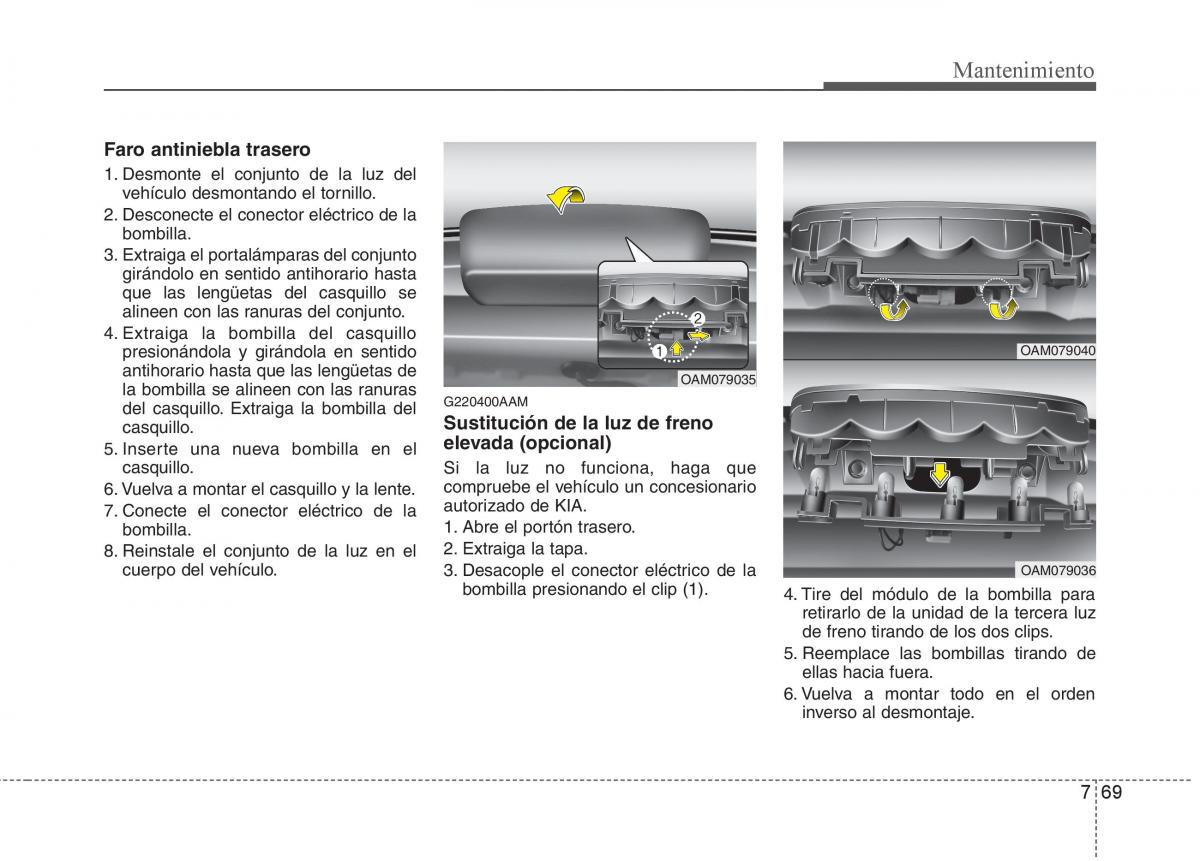 KIA Soul II 2 manual del propietario / page 380