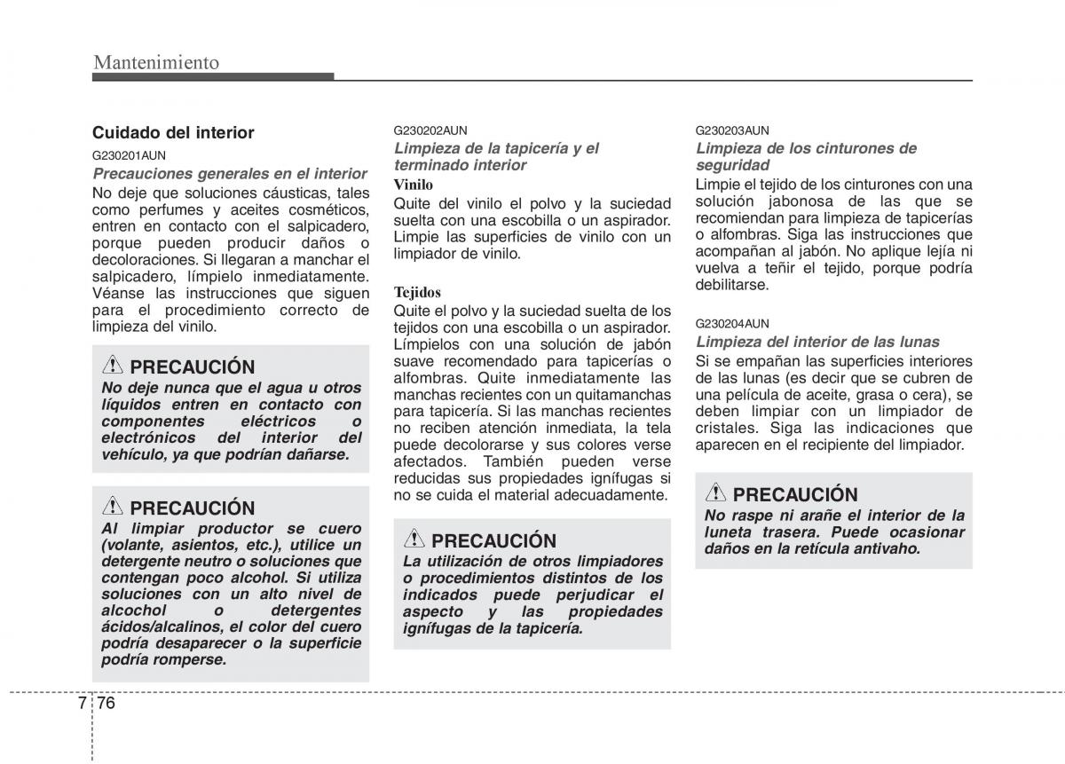 KIA Soul II 2 manual del propietario / page 387