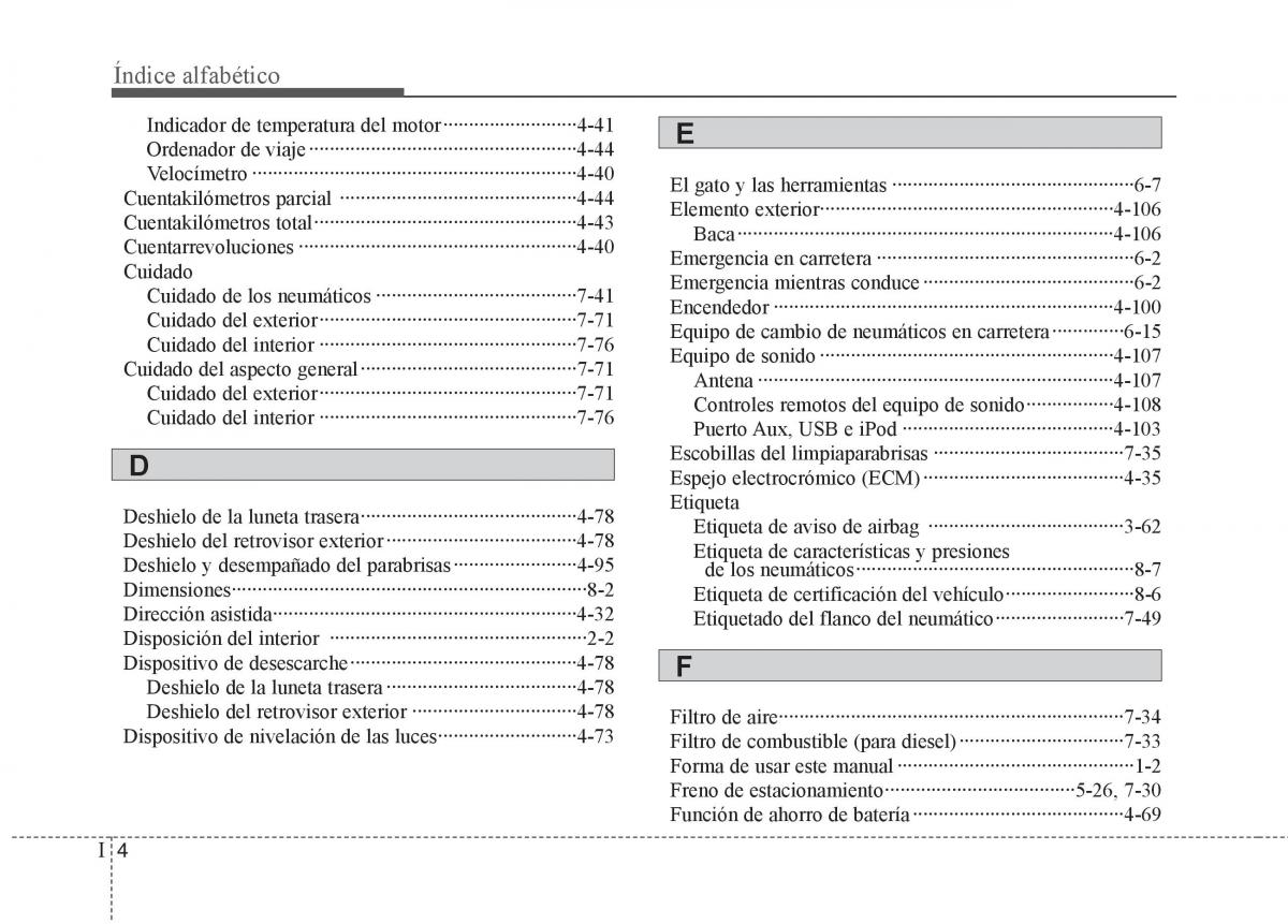 KIA Soul II 2 manual del propietario / page 402