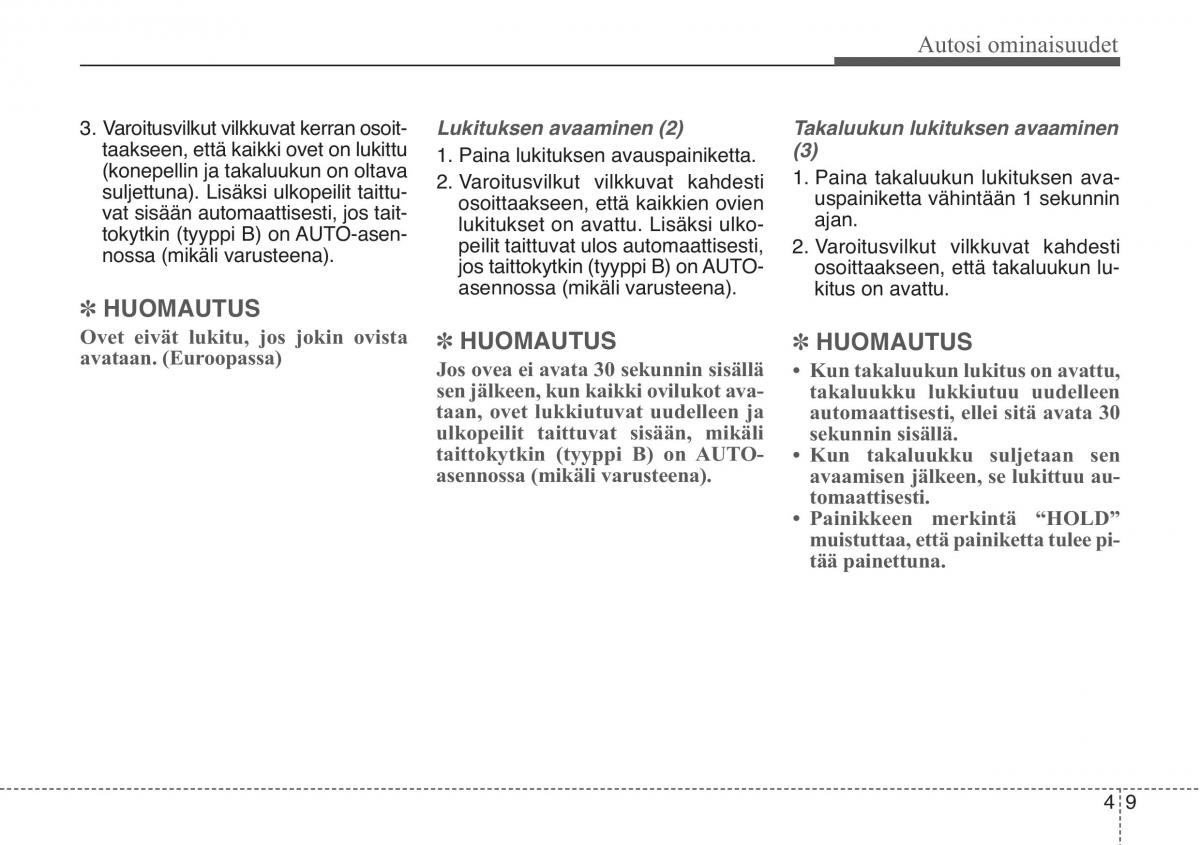 KIA Soul II 2 omistajan kasikirja / page 92