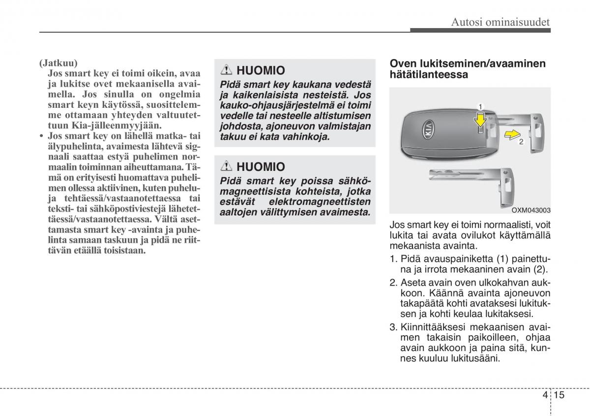 KIA Soul II 2 omistajan kasikirja / page 98