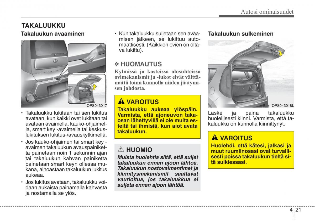 KIA Soul II 2 omistajan kasikirja / page 104