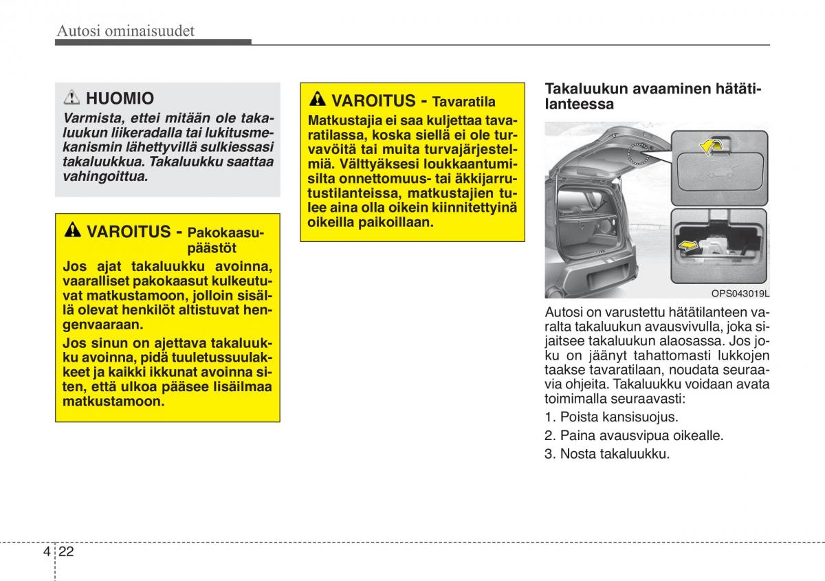 KIA Soul II 2 omistajan kasikirja / page 105