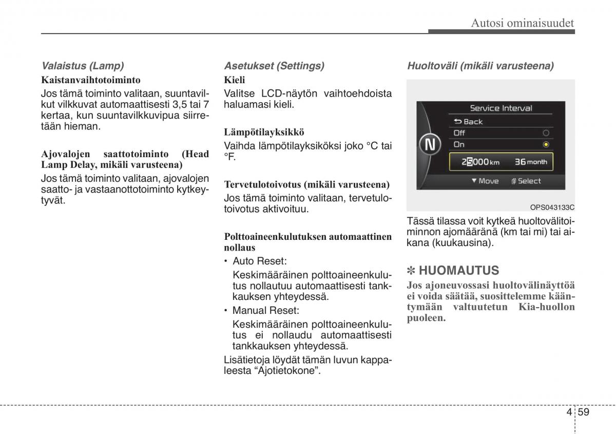 KIA Soul II 2 omistajan kasikirja / page 142