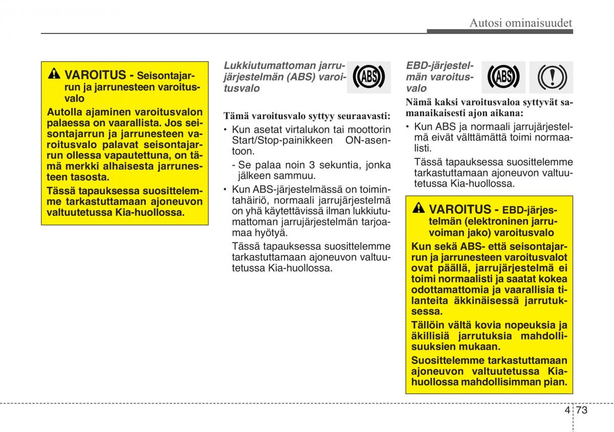 KIA Soul II 2 omistajan kasikirja / page 156