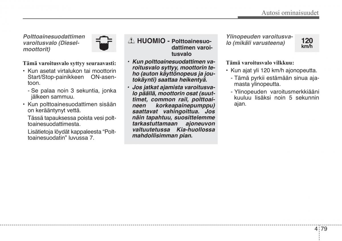 KIA Soul II 2 omistajan kasikirja / page 162