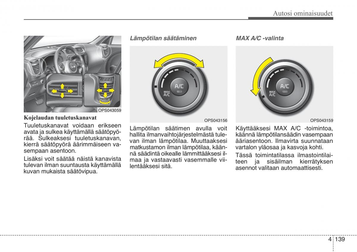 KIA Soul II 2 omistajan kasikirja / page 222