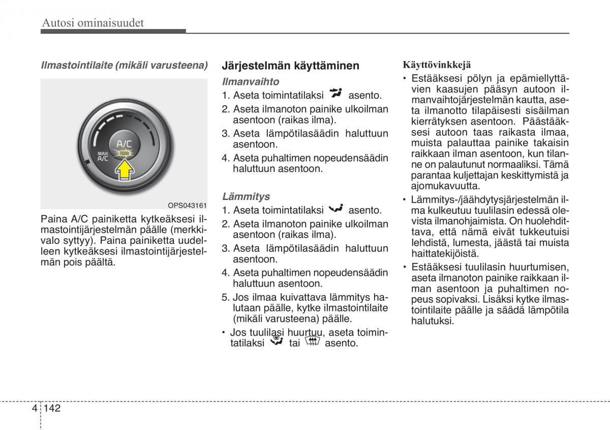 KIA Soul II 2 omistajan kasikirja / page 225