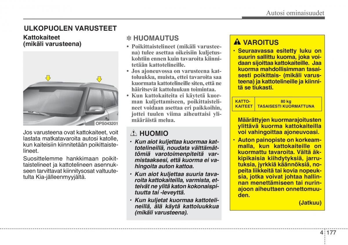 KIA Soul II 2 omistajan kasikirja / page 260