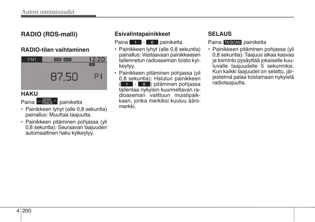 KIA Soul II 2 omistajan kasikirja / page 283