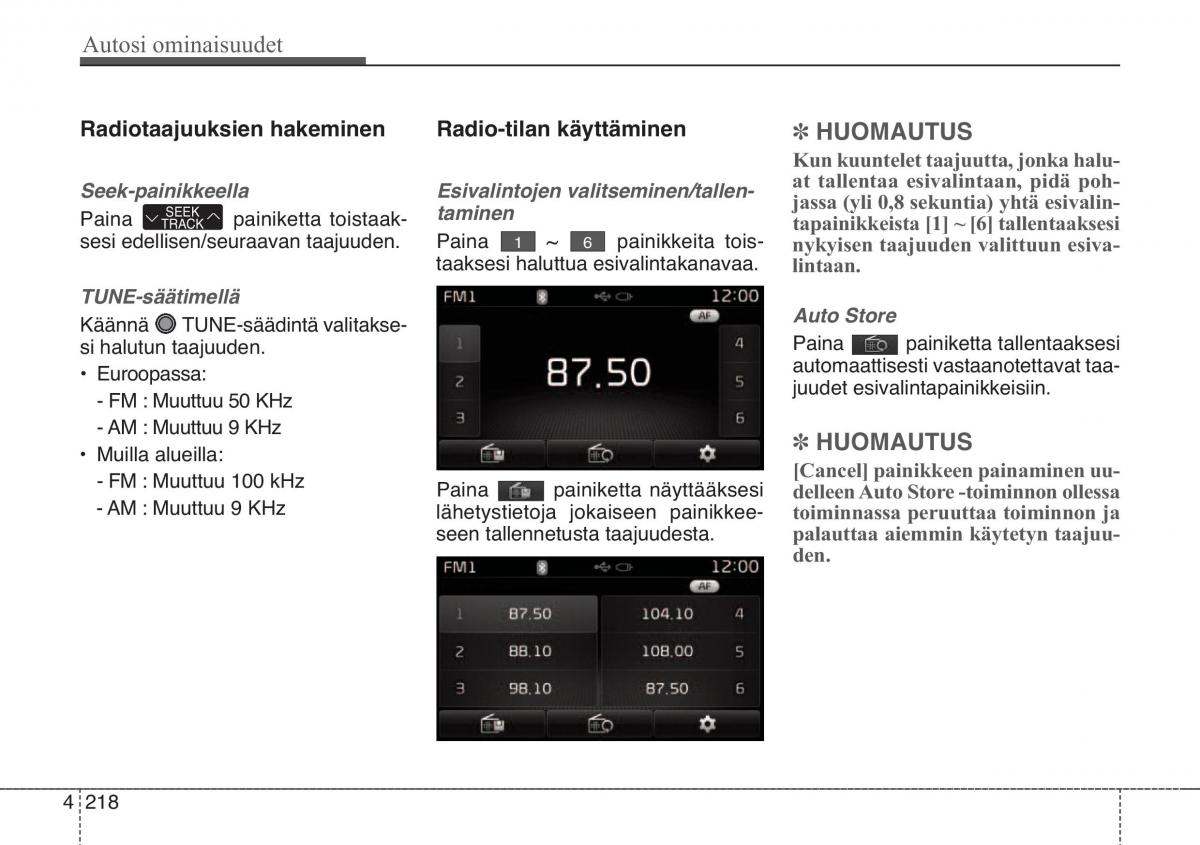 KIA Soul II 2 omistajan kasikirja / page 301