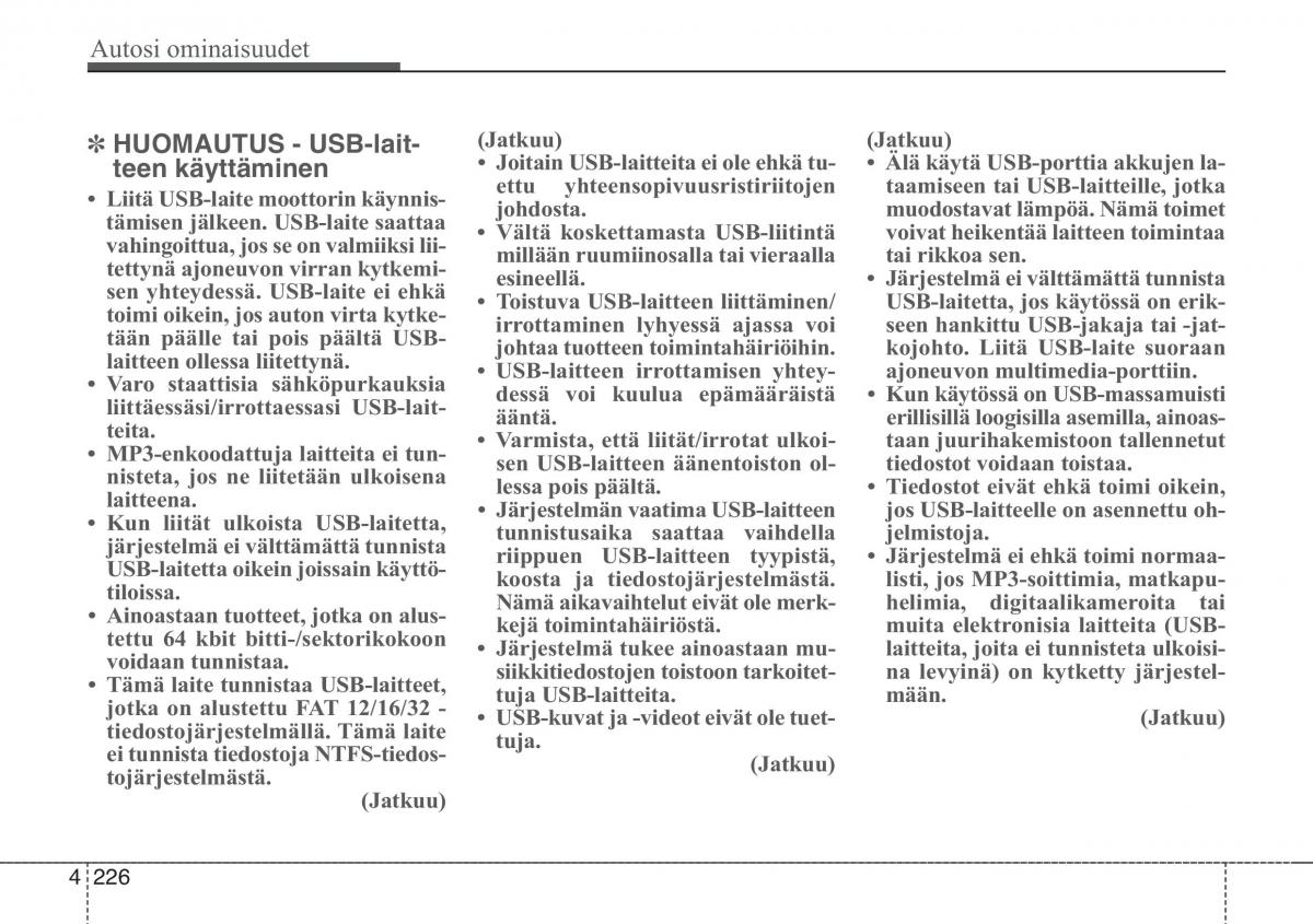 KIA Soul II 2 omistajan kasikirja / page 309