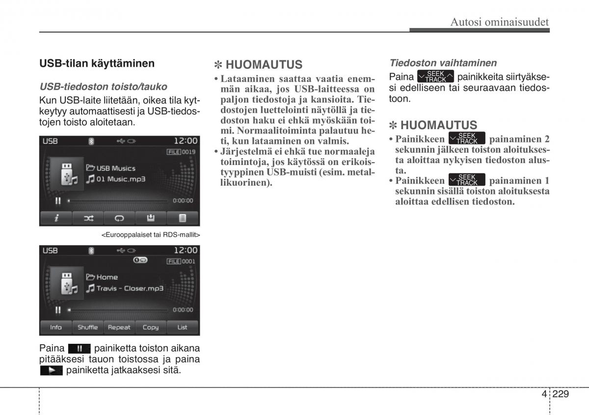 KIA Soul II 2 omistajan kasikirja / page 312