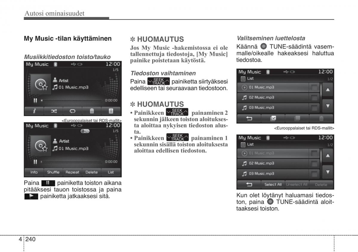 KIA Soul II 2 omistajan kasikirja / page 323