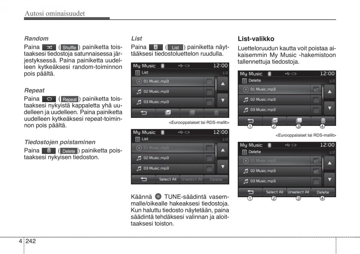 KIA Soul II 2 omistajan kasikirja / page 325