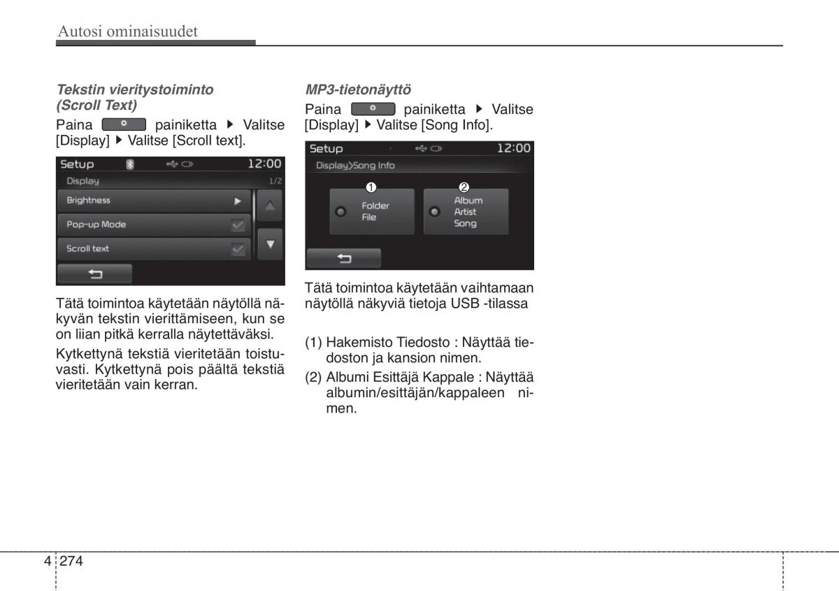 KIA Soul II 2 omistajan kasikirja / page 357