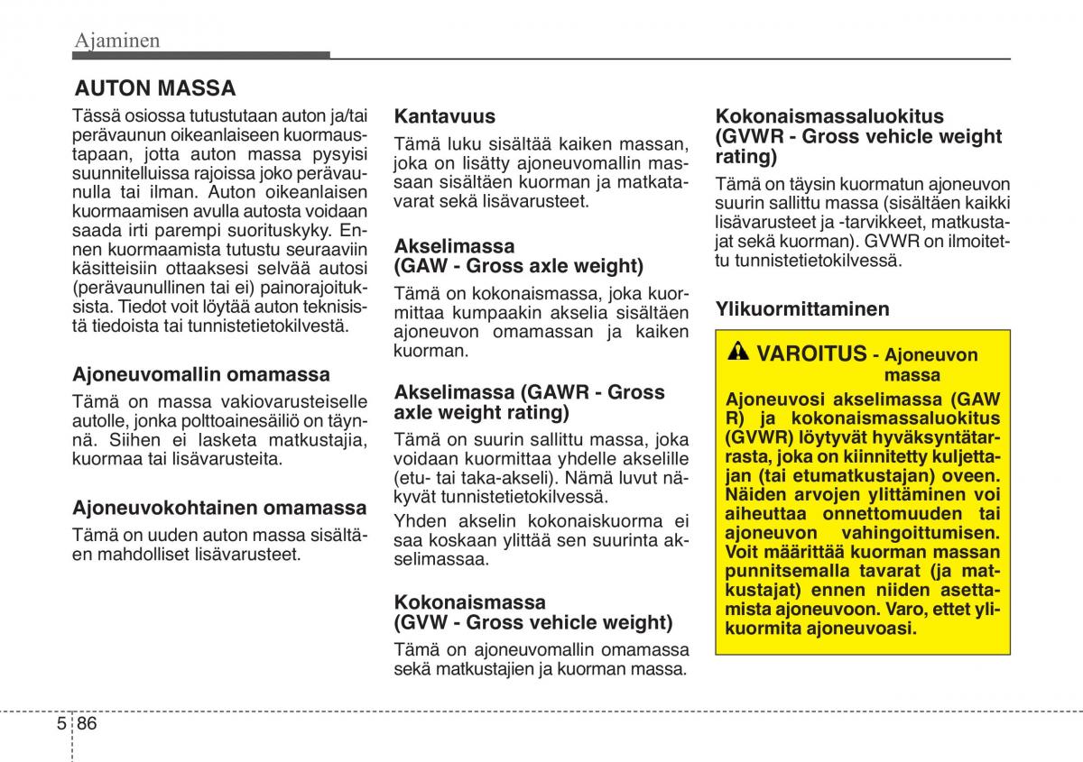 KIA Soul II 2 omistajan kasikirja / page 454