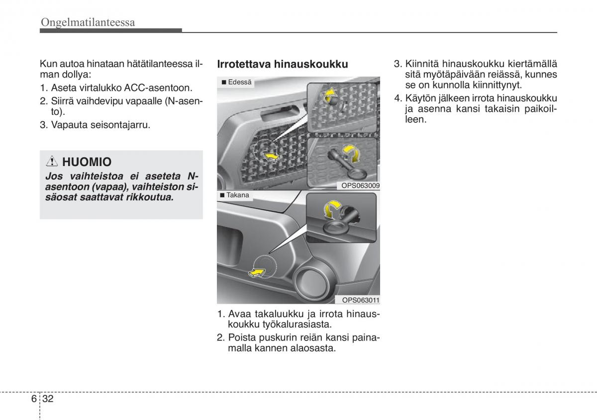 KIA Soul II 2 omistajan kasikirja / page 486