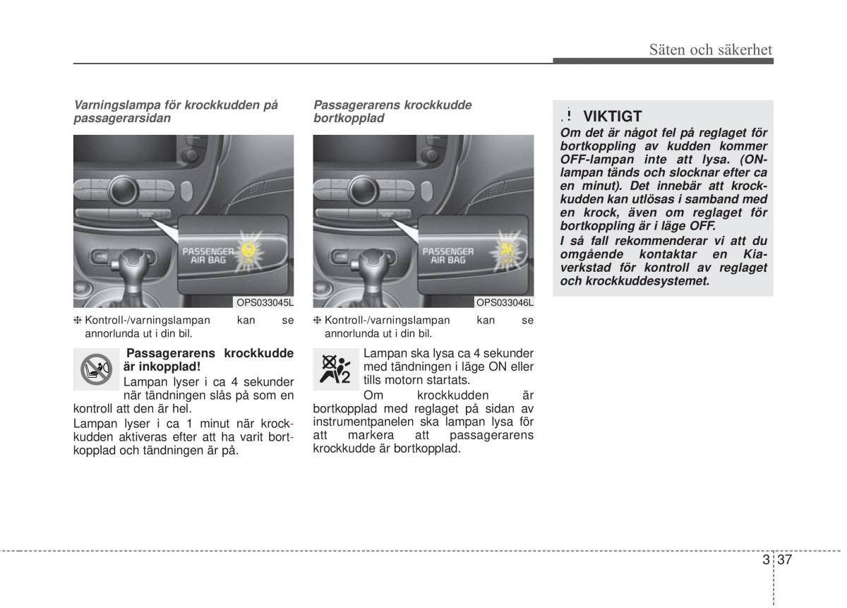 KIA Soul II 2 instruktionsbok / page 63