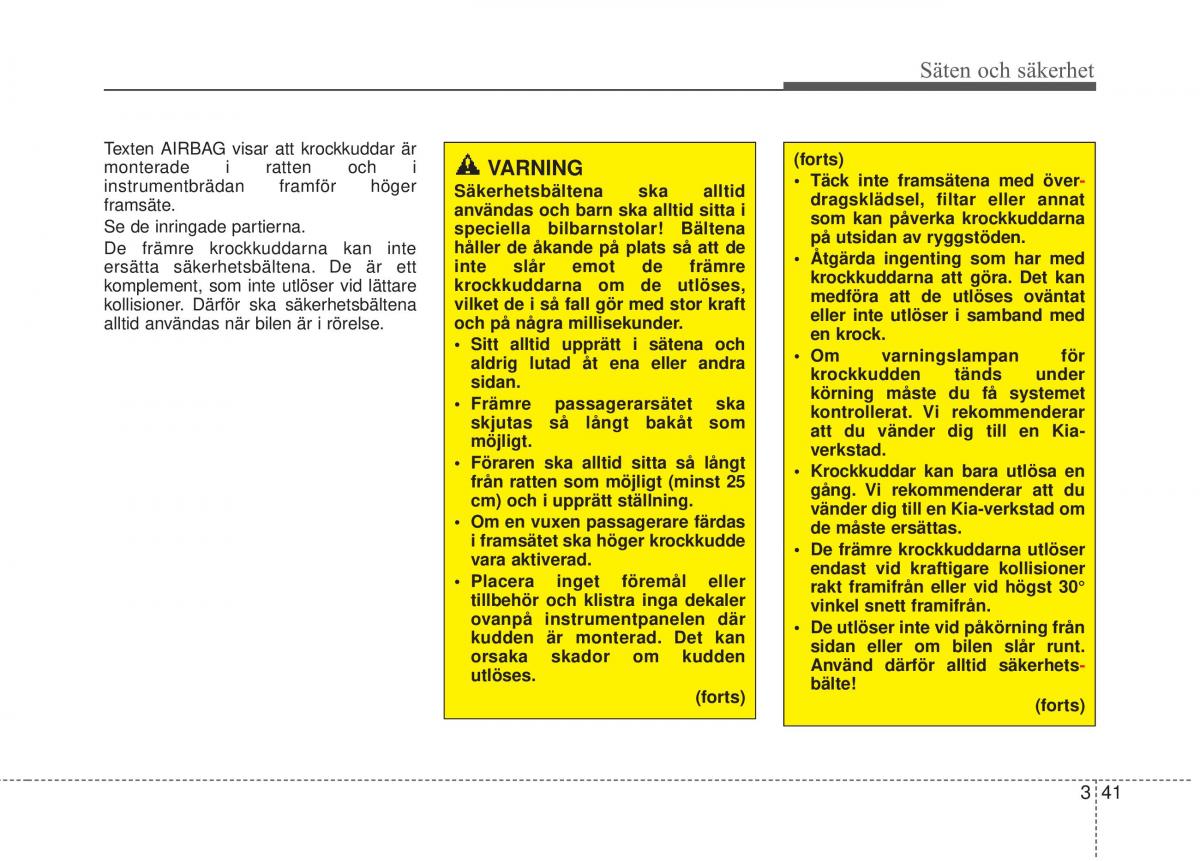 KIA Soul II 2 instruktionsbok / page 67