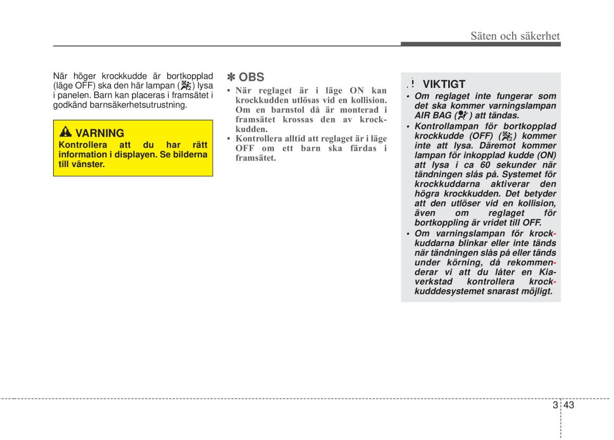 KIA Soul II 2 instruktionsbok / page 69