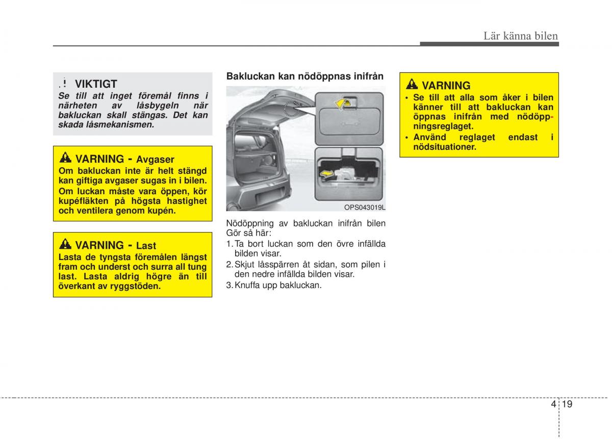 KIA Soul II 2 instruktionsbok / page 98