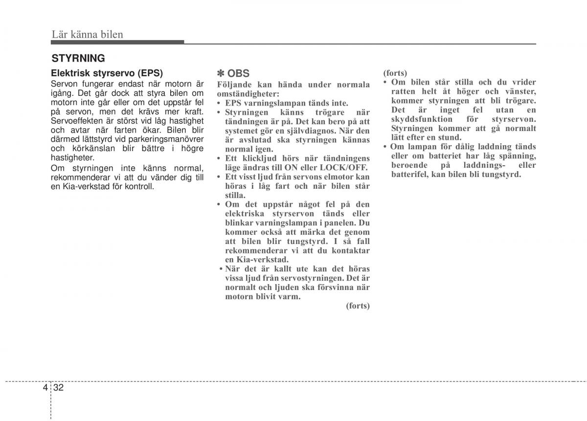 KIA Soul II 2 instruktionsbok / page 111