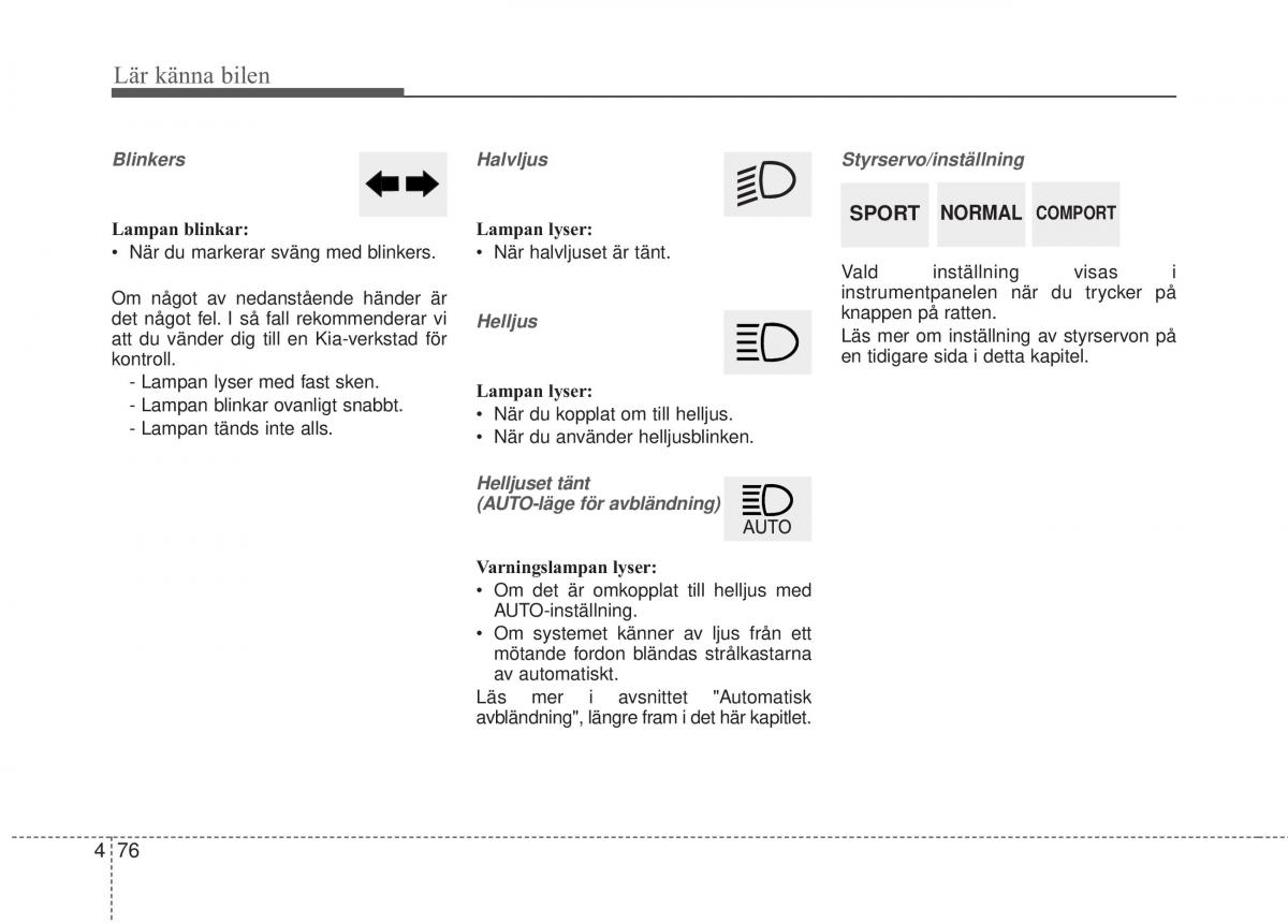 KIA Soul II 2 instruktionsbok / page 155