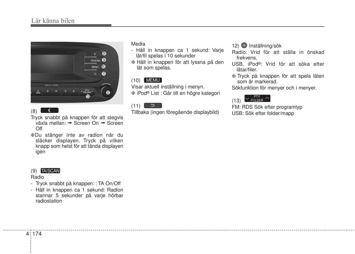 KIA Soul II 2 instruktionsbok / page 253