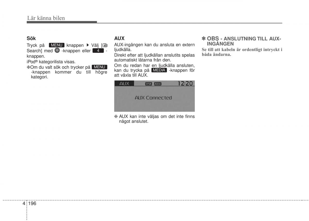 KIA Soul II 2 instruktionsbok / page 275