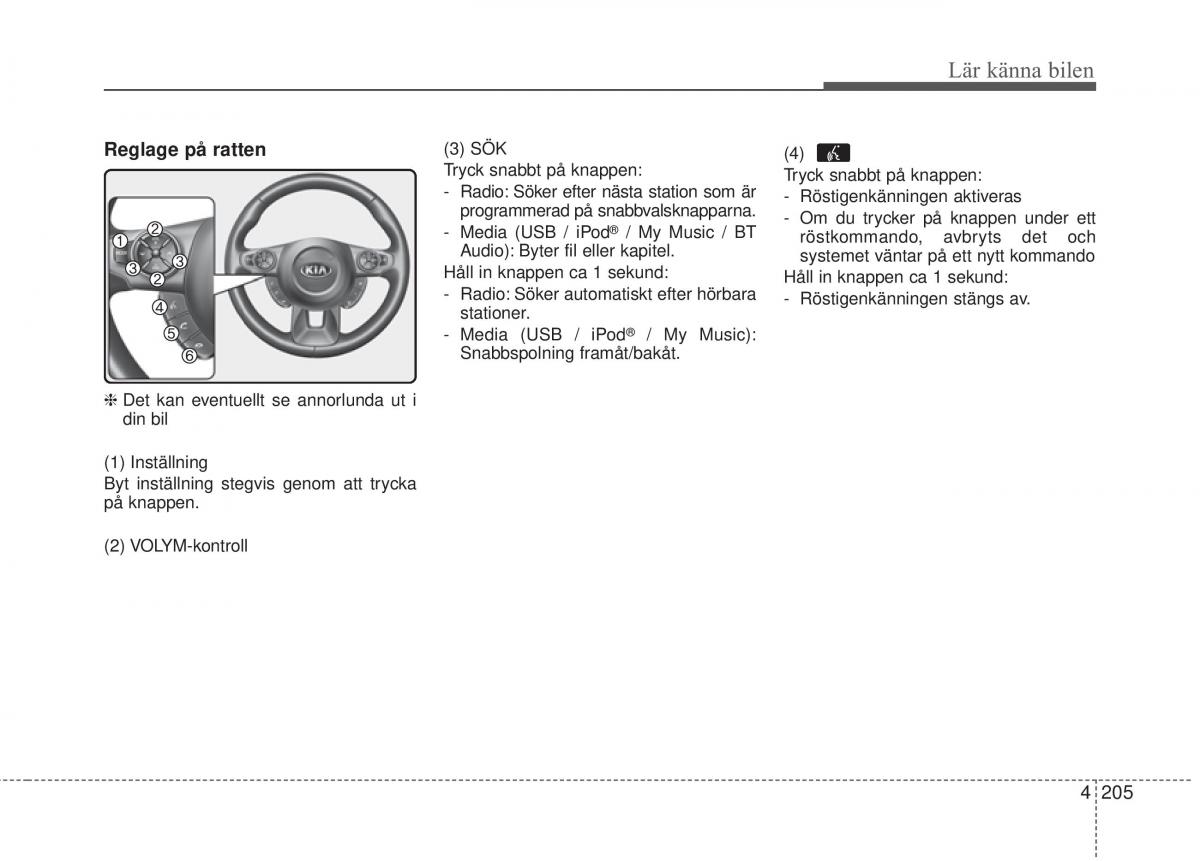 KIA Soul II 2 instruktionsbok / page 284