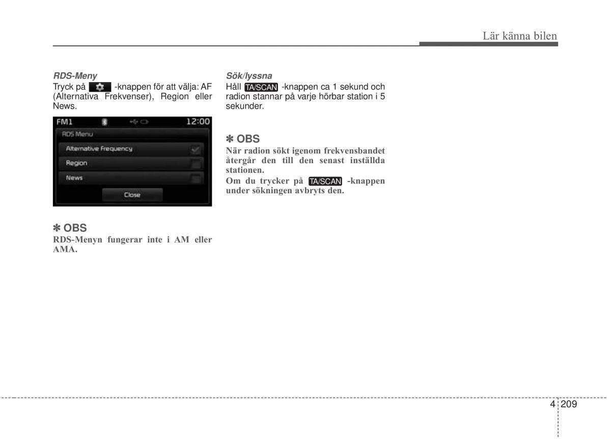 KIA Soul II 2 instruktionsbok / page 288