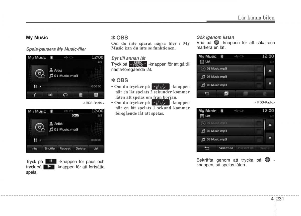 KIA Soul II 2 instruktionsbok / page 310