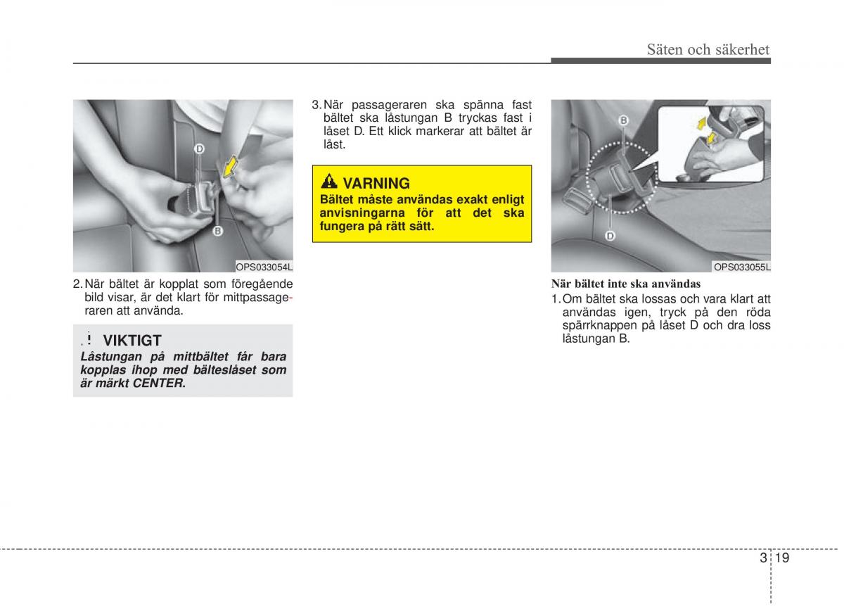 KIA Soul II 2 instruktionsbok / page 45