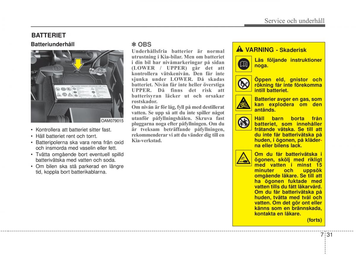 KIA Soul II 2 instruktionsbok / page 487