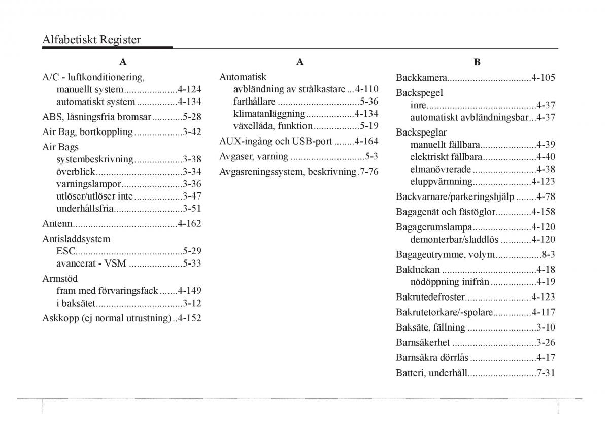 KIA Soul II 2 instruktionsbok / page 5