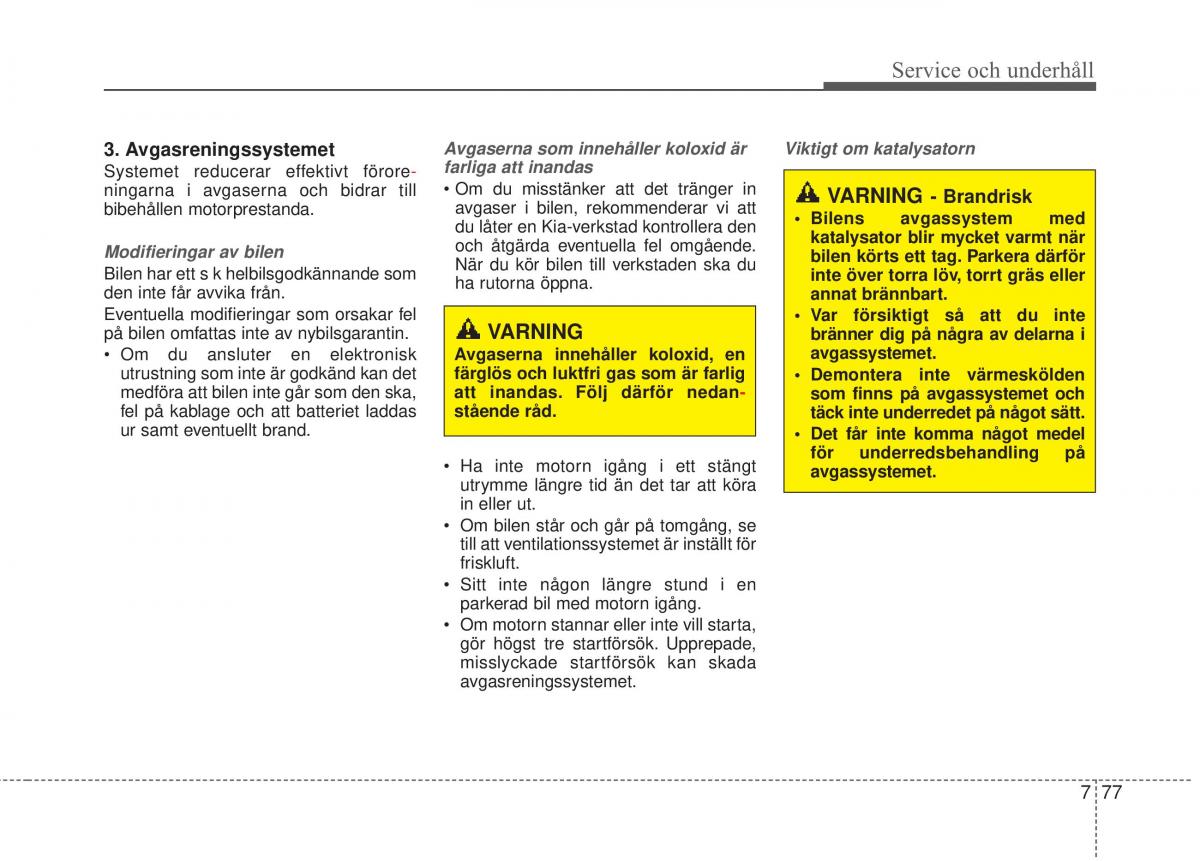 KIA Soul II 2 instruktionsbok / page 533