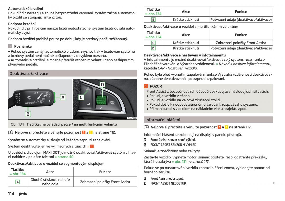 Skoda Rapid navod k obsludze / page 116