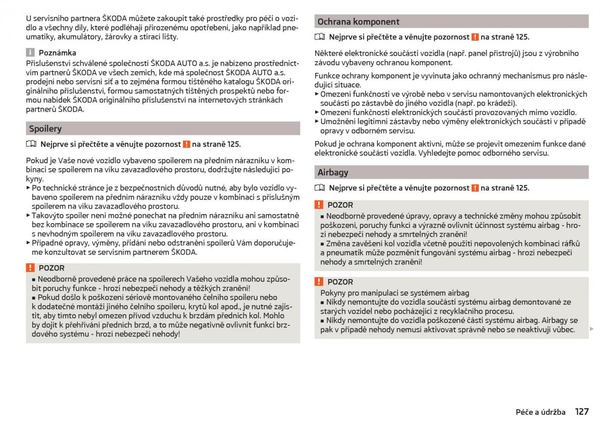 Skoda Rapid navod k obsludze / page 129