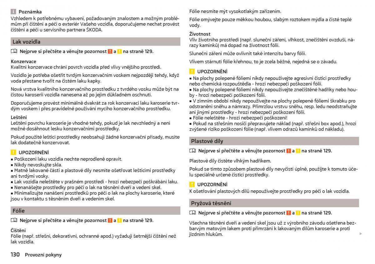 Skoda Rapid navod k obsludze / page 132