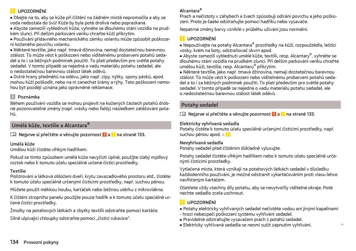 Skoda Rapid navod k obsludze / page 136