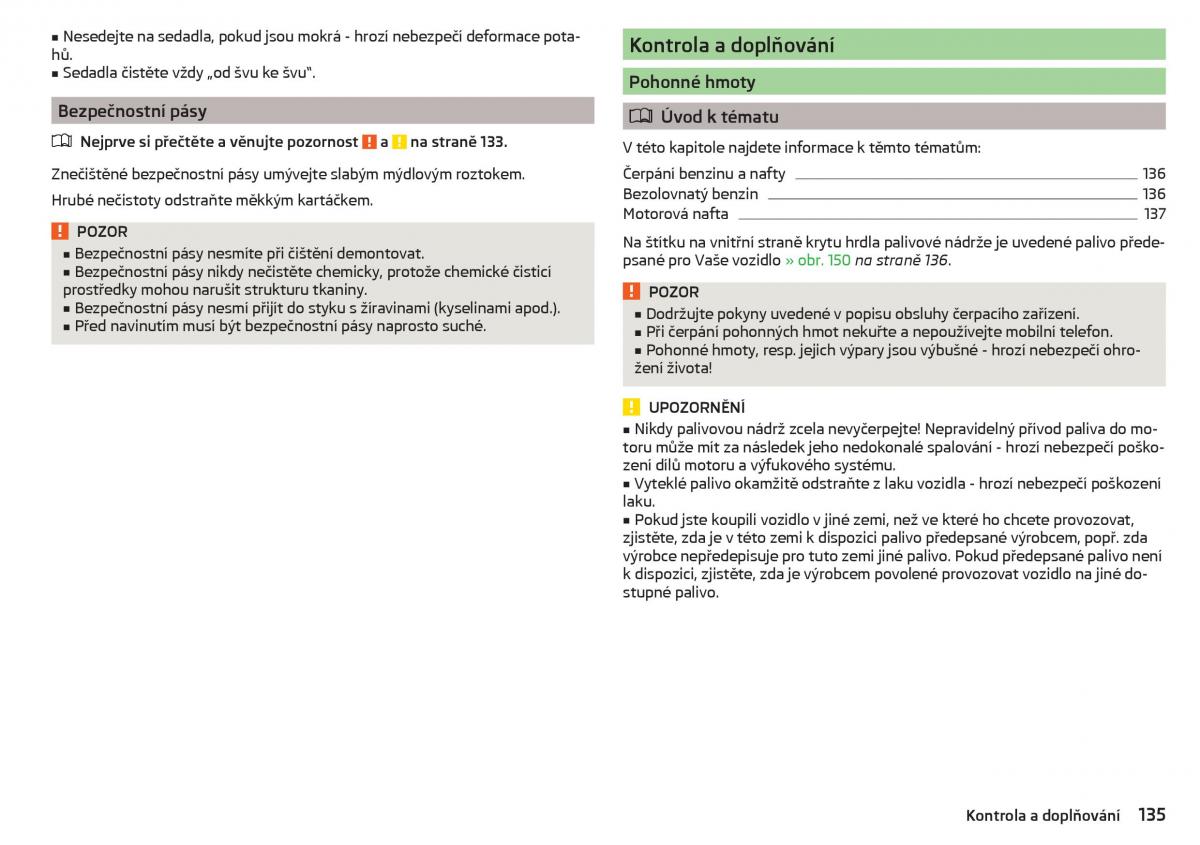 Skoda Rapid navod k obsludze / page 137