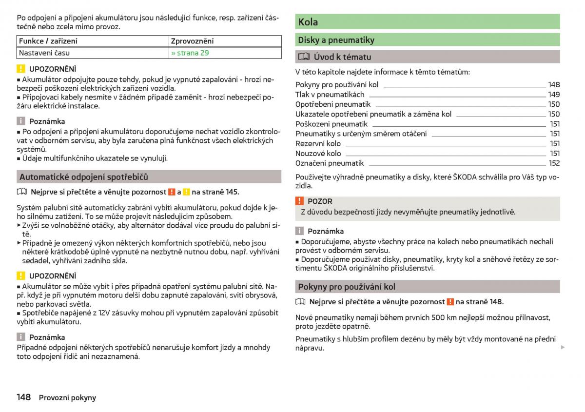 Skoda Rapid navod k obsludze / page 150