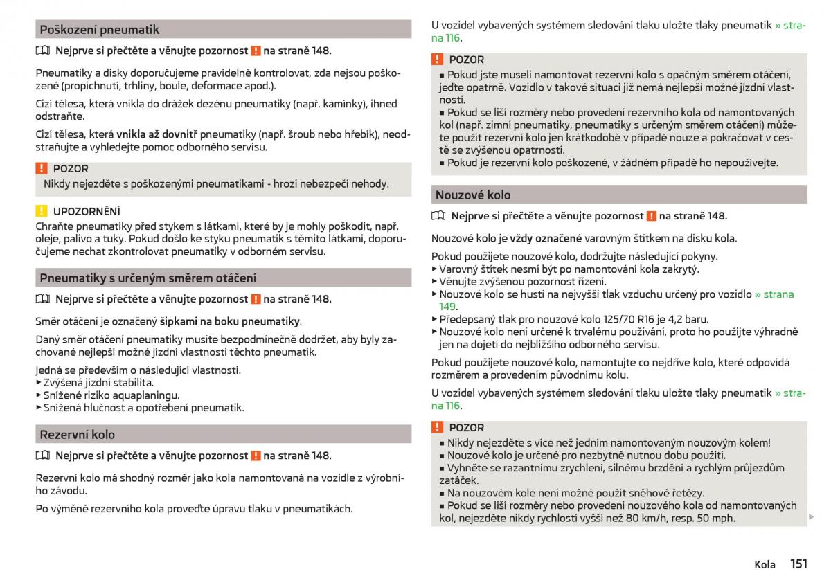 Skoda Rapid navod k obsludze / page 153