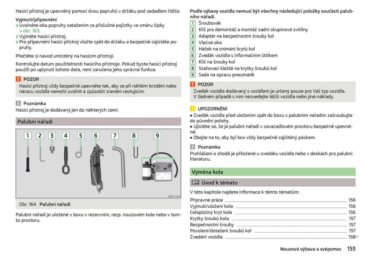 Skoda Rapid navod k obsludze / page 157