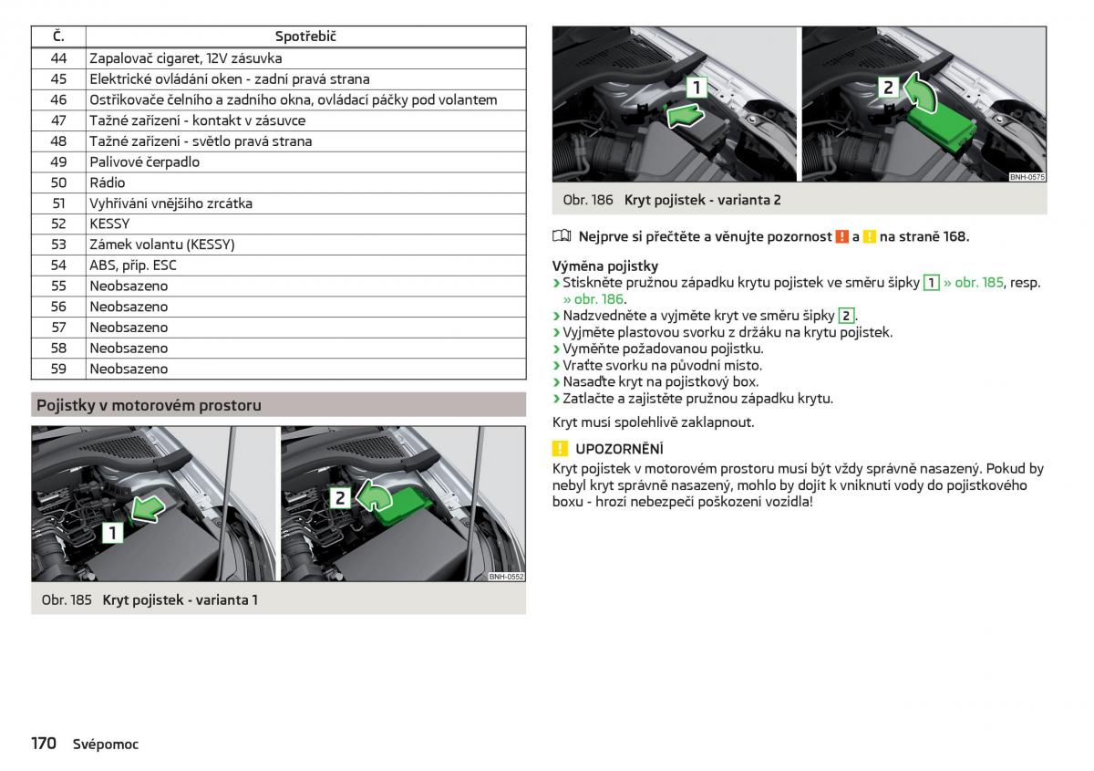 Skoda Rapid navod k obsludze / page 172