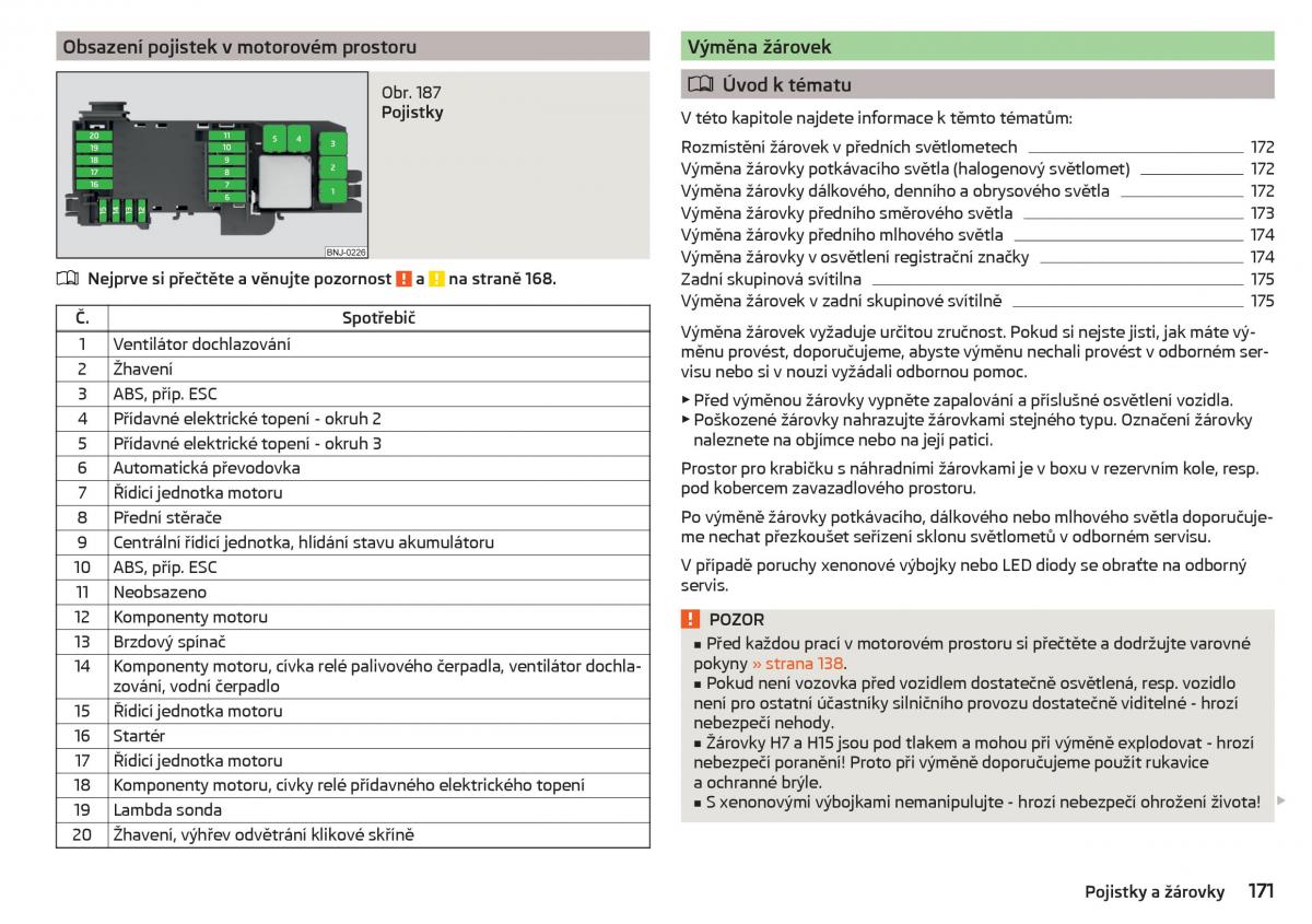 Skoda Rapid navod k obsludze / page 173