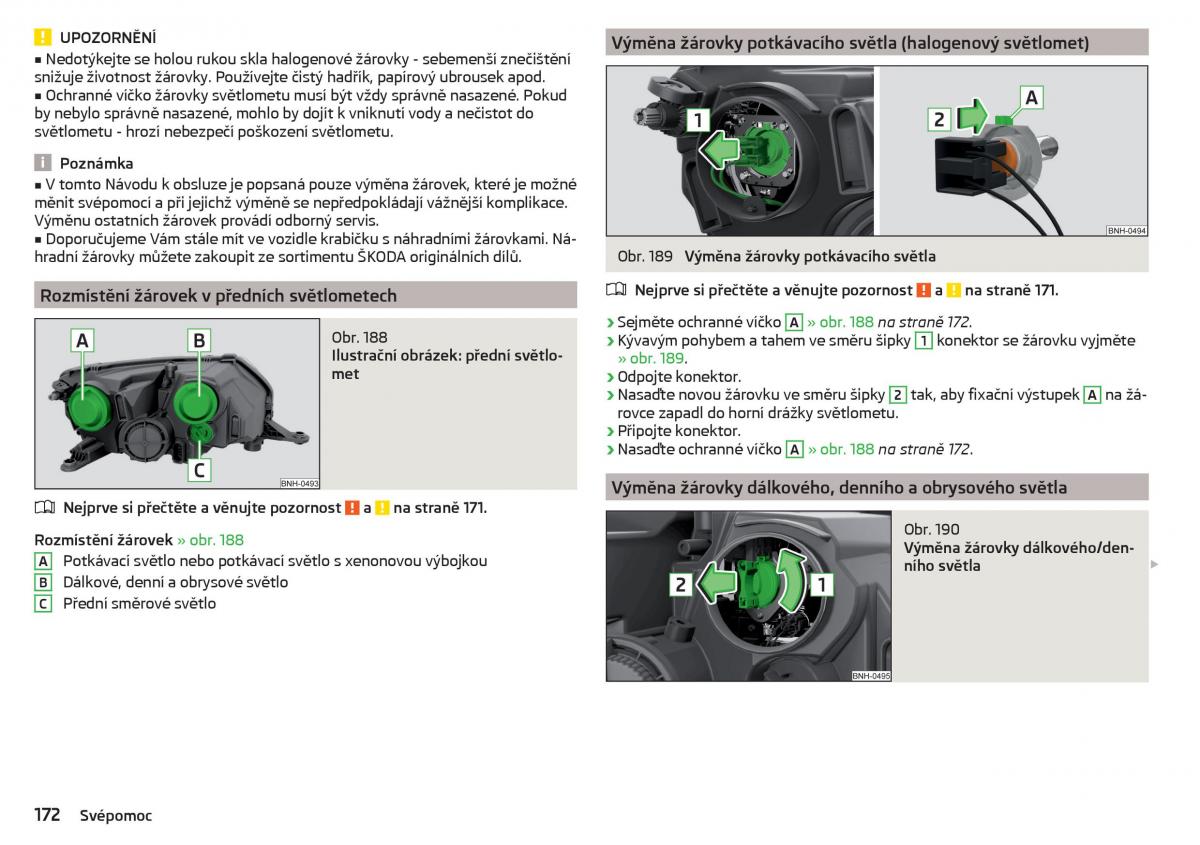 Skoda Rapid navod k obsludze / page 174